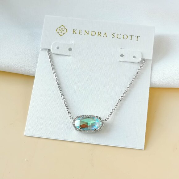 Kendra Scott Jewelry - NEW Kendra Scott Elisa Silver Dichroic Glass Necklace